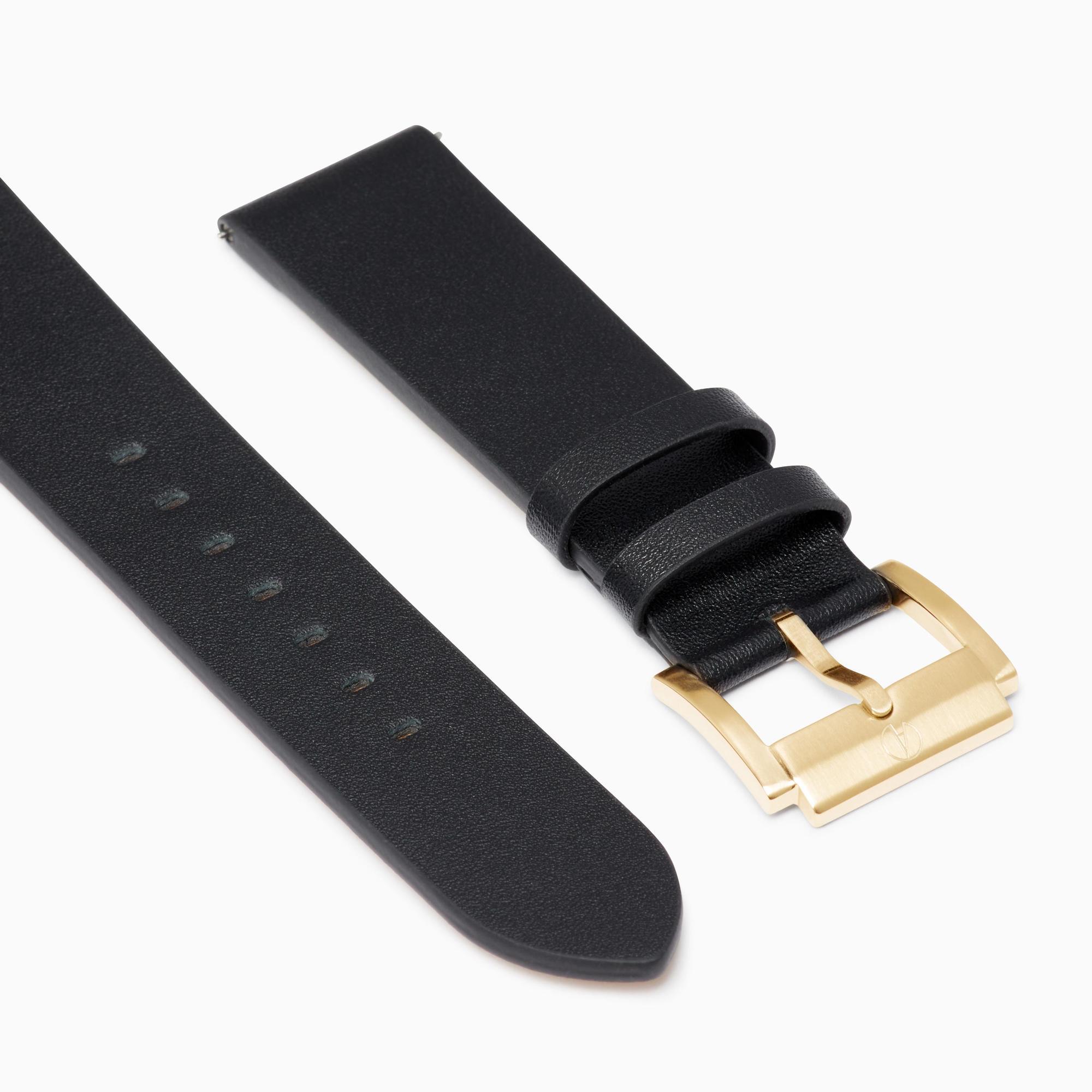 Accurist Origin Men's Black Leather 22mm Strap